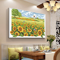 諾特蘭德 十字繡2024新款客廳太陽花向日葵花卉系列手繡自己繡滿繡線繡棉線