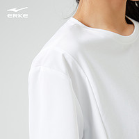 ERKE 鴻星爾克 短袖夏季女士寬松短款時尚寬松運動休閑短袖t恤上衣女裝