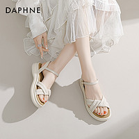DAPHNE 達芙妮 涼鞋女款2024新款外穿女士平底涼鞋厚底運動沙灘涼鞋女夏季