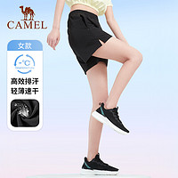 88VIP：CAMEL 駱駝 運動短褲女2024夏季新款瑜伽薄款防走光寬松透氣跑步速干褲子