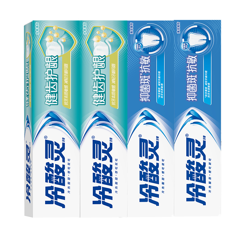 冷酸灵牙膏防菌抗敏健齿护龈640g清新口气双重抗敏套装