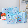 QW 青葦 禮品袋小號6個裝兒童節生日禮物手提袋父親節糖果零食禮物袋藍色