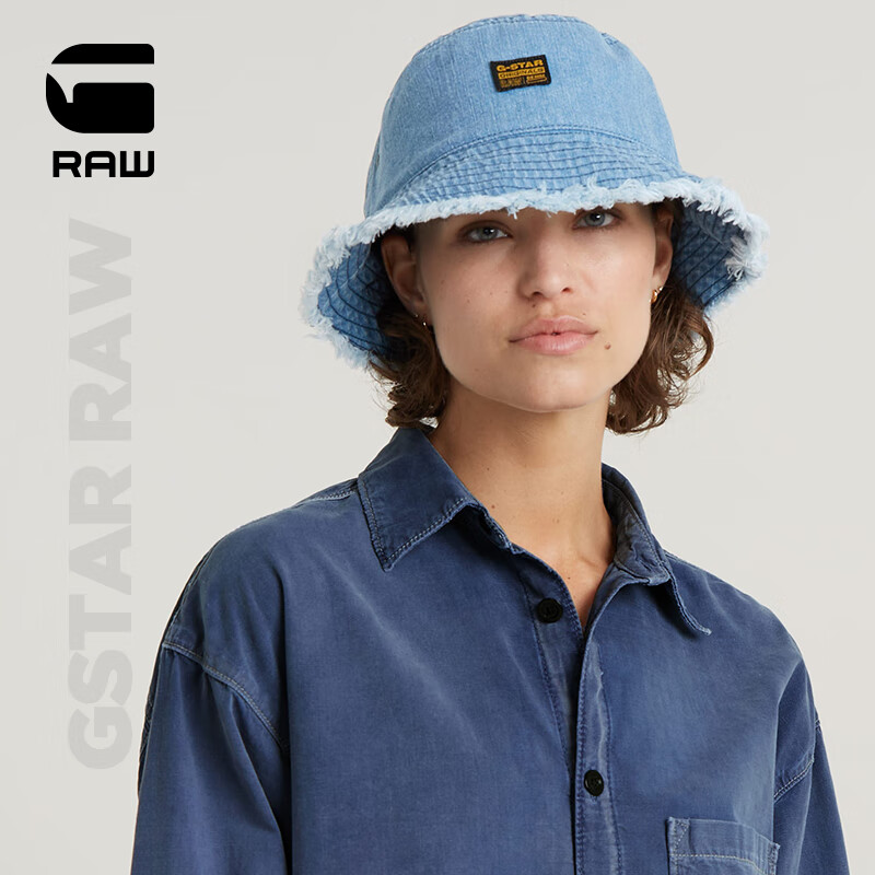 G-STAR RAW夏季Originals宽边百搭帅气有型渔夫帽D24320 褪色蓝 M周长58厘米