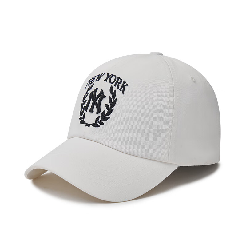 MLB男女学院风棒球帽软顶刺绣logo休闲帽24夏季CPV09 纽约洋基队/象牙色 均码