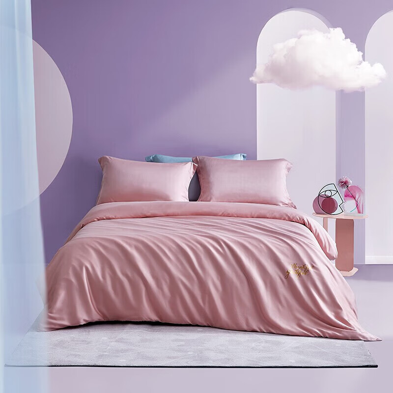 LOVO天丝棉套件 西西里的传说(粉色) 1.8/2.0米宽床适用被套220*240cm