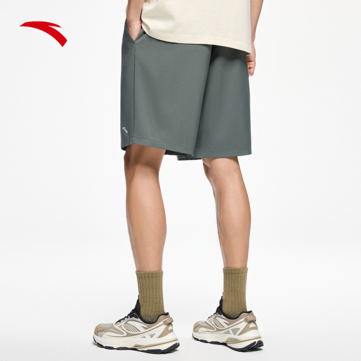 安踏速干裤丨梭织徒步运动短裤男夏季吸湿透气跑步登山五分裤