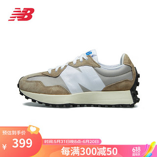 new balance NB 327系列男女情侣透气耐磨经典复古低帮运动休闲鞋 浅驼色/白色 MS327LH1 44 28cm