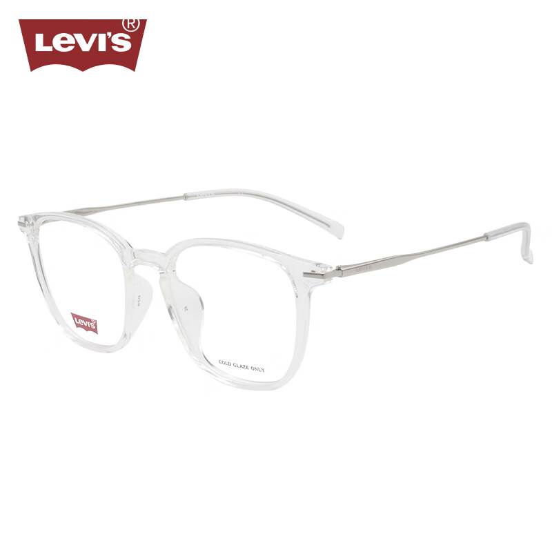 李维斯（Levi's）眼镜框男女款近视眼镜架LV7128/900+依视路钻晶膜岩1.60镜片 900透明色