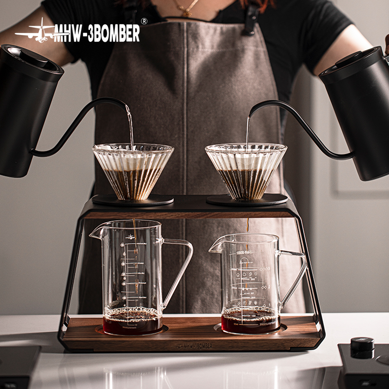 MHW-3BOMBER轰炸机咖啡壶 玻璃分享壶 带刻度滴滤式手冲咖啡器具