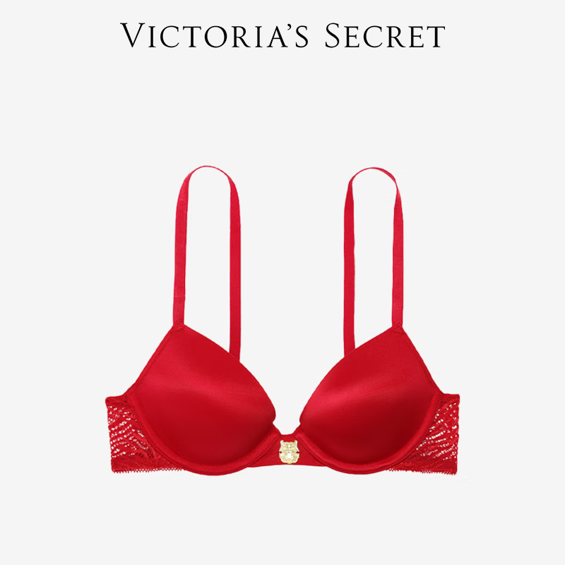 维多利亚的秘密 时尚经典舒适文胸胸罩女士内衣 86Q4红色-薄有钢圈 11195580 36DD