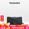 TEENMIX 天美意 女包牛皮小方包新中式手機包女士時尚鏈條斜挎包百搭腋下單肩包女