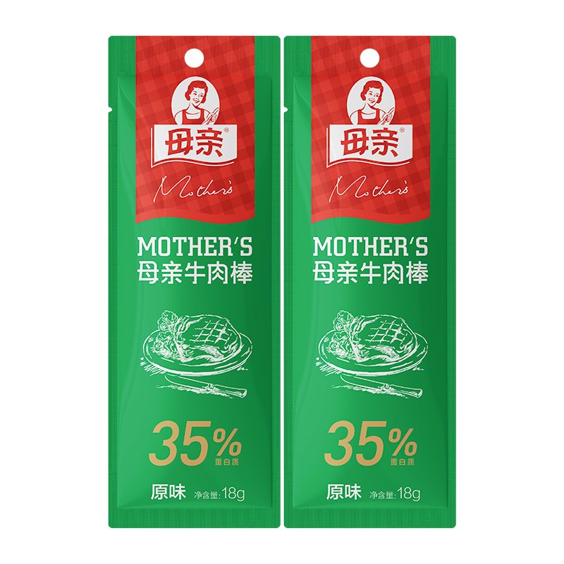 母亲牛肉干棒原味36g代餐休闲儿童办公室解馋小零食食品