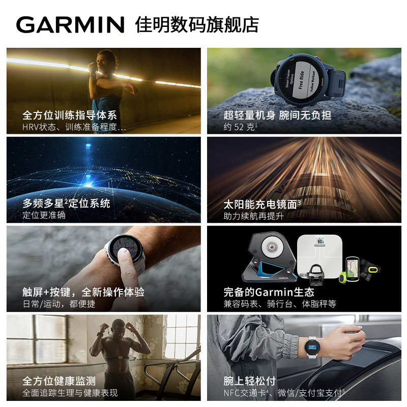 Garmin佳明Forerunner955铁人三项运动手表双频定位户外跑步游泳骑行运动多功能心率智能腕表