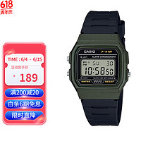 CASIO 卡西歐 手表男復古小方塊運動防水學生電子男女表石英表F-91WM-3A