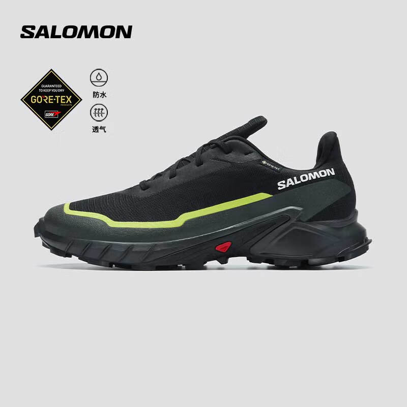 萨洛蒙（Salomon）男款 户外运动防水透气舒适大耳齿抓地越野跑鞋 ALPHACROSS 5 GTX 黑色 474604 9.5 (44)