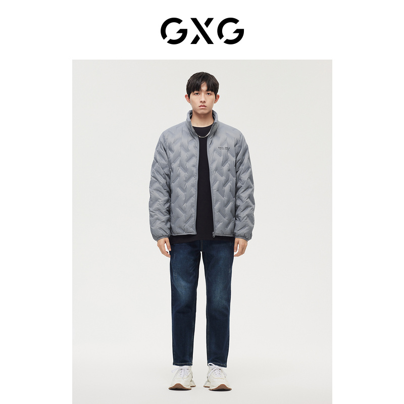 GXG男装运动周末系列灰色羽绒服2022年冬季