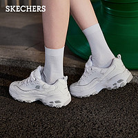 SKECHERS 斯凱奇 女鞋夏季舒適透氣老爹鞋增高厚底百搭休閑熊貓鞋11959 白色/WHT 37