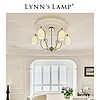 立意 Lynn's立意 日式陶瓷客廳吊燈 天鵝書房臥室中古白玉骨瓷法式餐廳