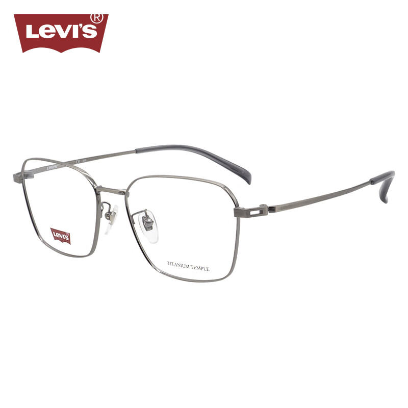 李维斯（Levi's）眼镜框近视眼镜架LV7136/6LB+依视路钻晶膜岩1.56镜片 6LB枪灰色