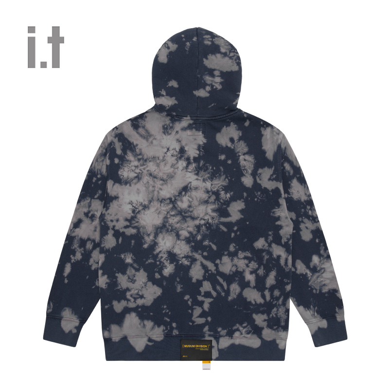 it MUSIUM DIV.男装连帽卫衣秋冬潮流水洗扎染30339XF