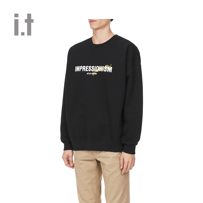 it MUSIUM DIV.男装圆领卫衣秋冬潮流个性字母印花30420X