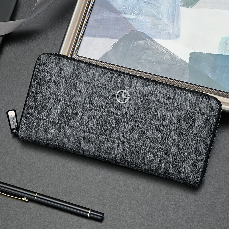 金利来男士手包时尚PVC男包商务手拿包大容量手包FC641054-3G64 实用男友爸爸