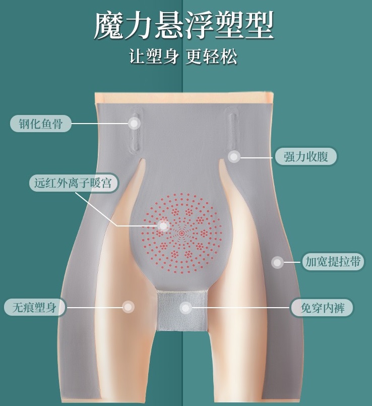 高腰无痕收腹裤女夏季薄款紧身翘臀强力收小肚子塑形提臀内裤
