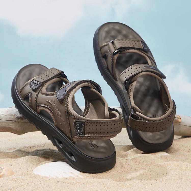 男士户外休闲运动凉鞋青少年魔术贴露趾男鞋夏季经典透气沙滩鞋