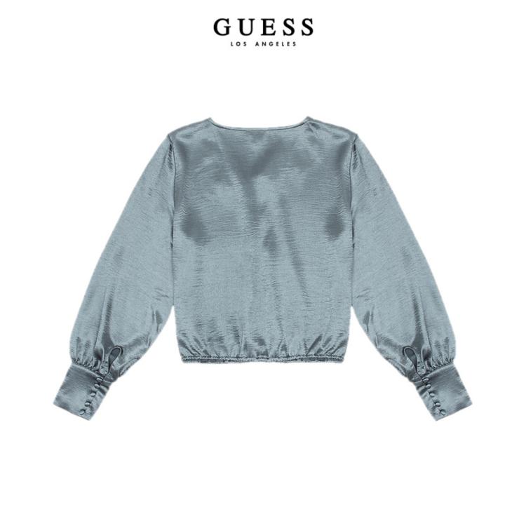 女士系带长袖衬衫复古上衣-W2RH16WECV0