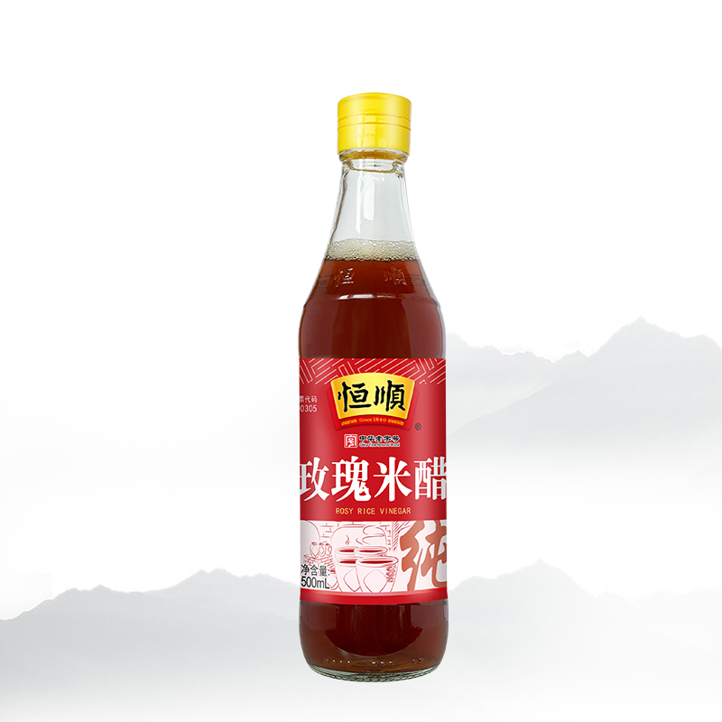 恒顺牌玫瑰米醋500ml 蘸料调料大米酿造炒菜凉拌厨房家庭家用