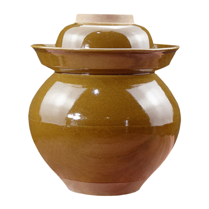 益美得 CC313 泡菜坛子老式土陶酸菜坛子带盖密封咸菜缸 8斤加厚款+内盖