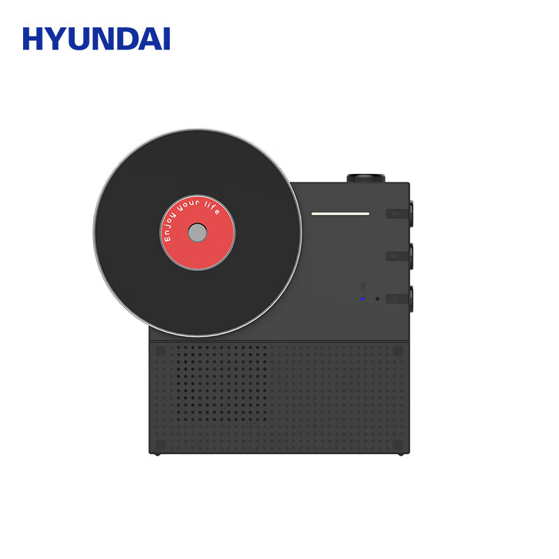 HYUNDAI现代 YH-F033黑胶唱片蓝牙音箱 黑色
