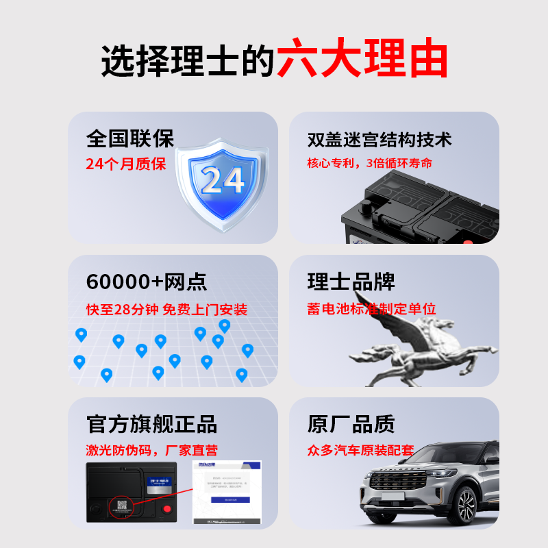 理士汽车电瓶蓄电池L2-400别克君威大众朗逸帕萨特途观吉利