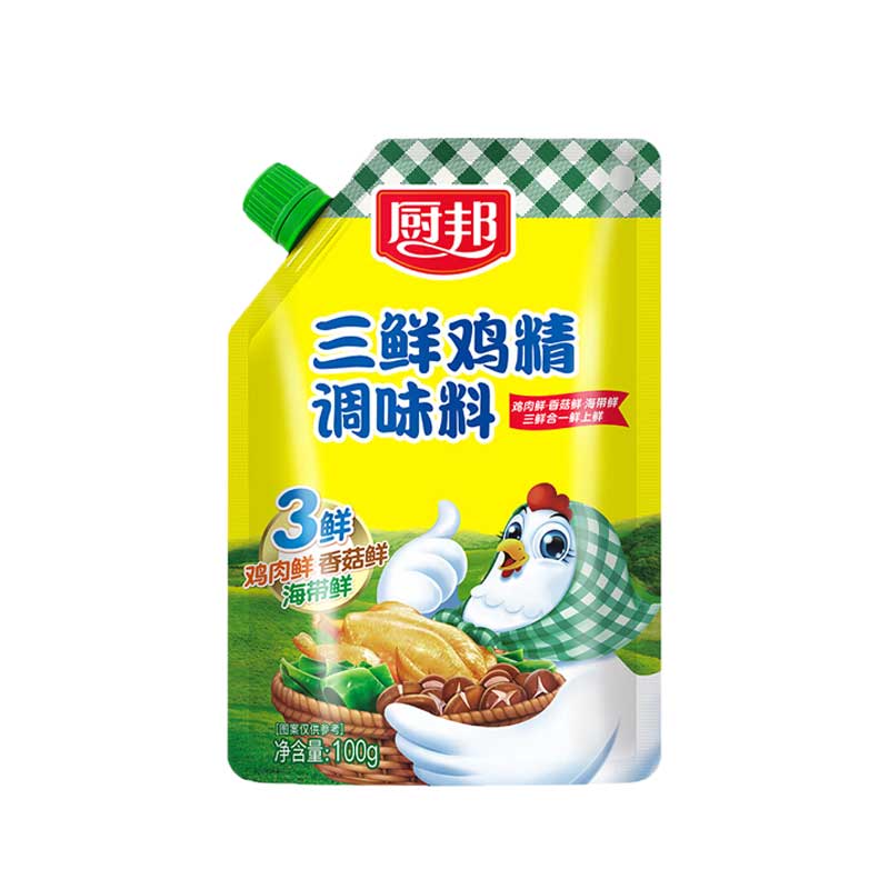 厨邦三鲜鸡精100g/袋调味品鸡粉原味鲜味精厨房调料调味料家用