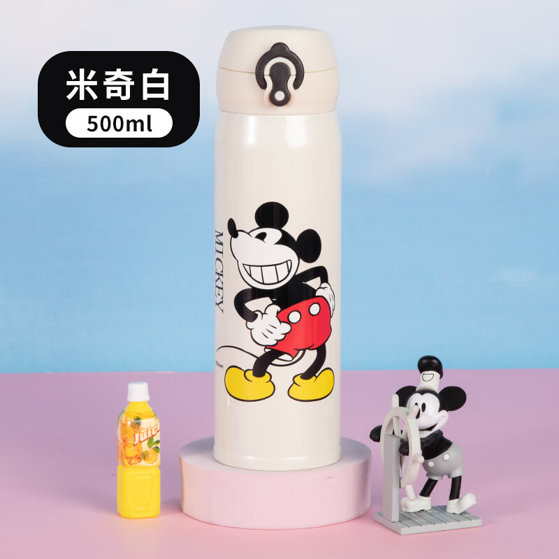 迪士尼（Disney）儿童水杯保温杯直饮杯子喝水杯不锈钢保温水壶 米奇 HM3490M 米奇-500ml