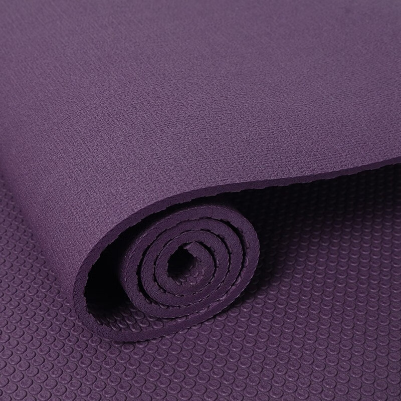 一梵pvc高密度防滑瑜伽垫初学者6mm垫男女舞蹈垫子瑜伽馆公用垫 浅紫色