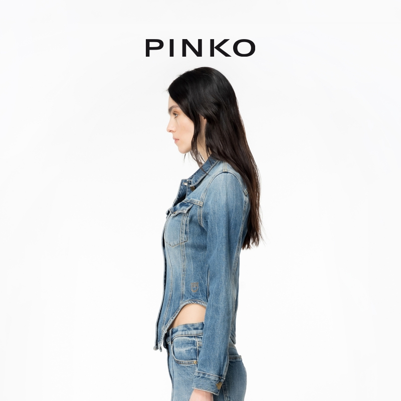 【季末精选】PINKO 2024春夏束身衣款牛仔外套102912A1LP