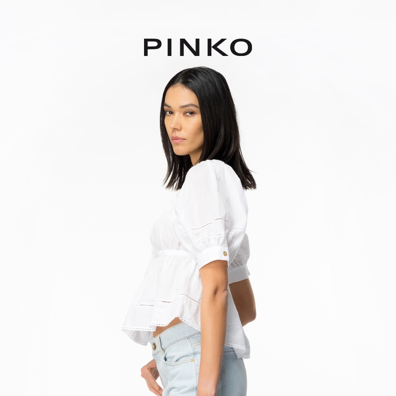 【季末精选】PINKO 2024春夏蓬松通勤休闲衬衫103070A1OL
