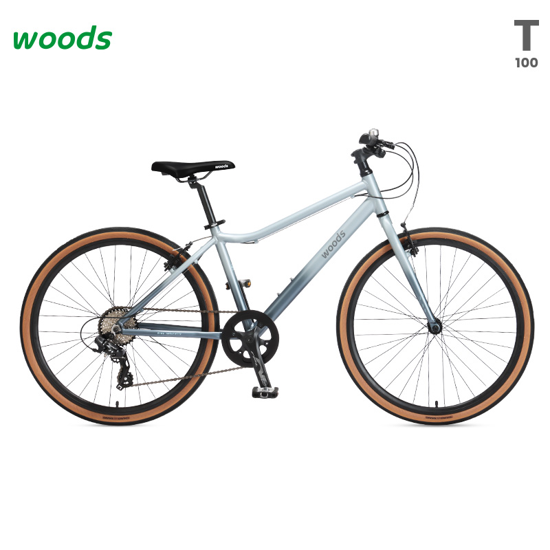 Woods小森林自行车T100铝合金通勤变速轻便公路车复古男女式26寸