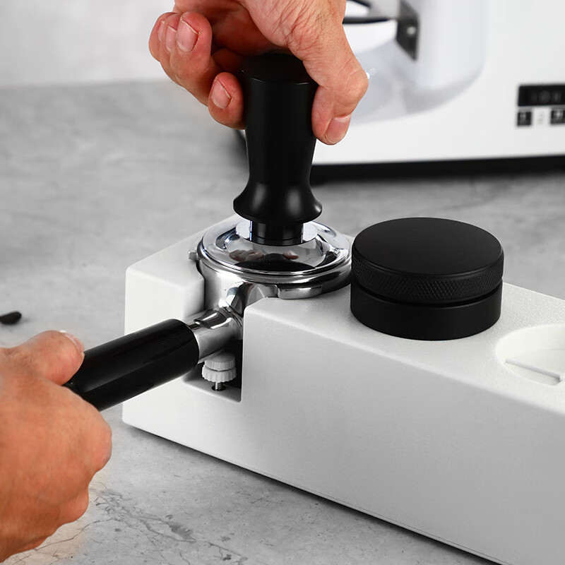 焙印咖啡ABS压粉座手柄支撑架布粉器压粉器收纳座51/53/58mm通用白色