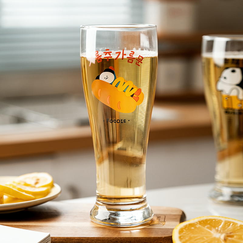 摩登主妇动物派对2024啤酒杯大容量大号水杯个性创意玻璃杯子