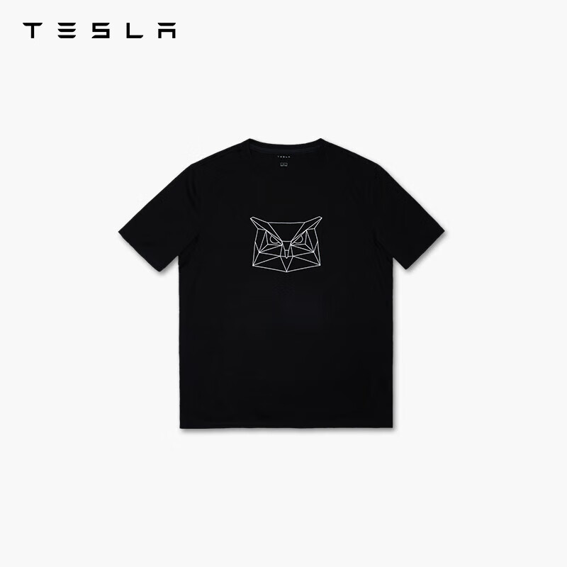 特斯拉（Tesla）Tesla Life 猫头鹰 短袖T恤纯棉短袖t恤 S码