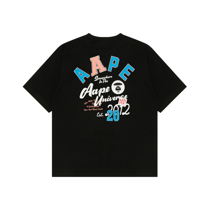 Aape女装春夏猿颜徽章字母印花休闲简约短袖T恤1517XXM