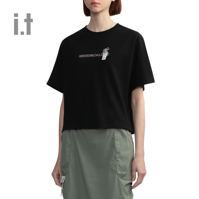 it MUSIUM DIV.女装镂空短袖T恤2024夏季酷飒时髦半袖00473XM