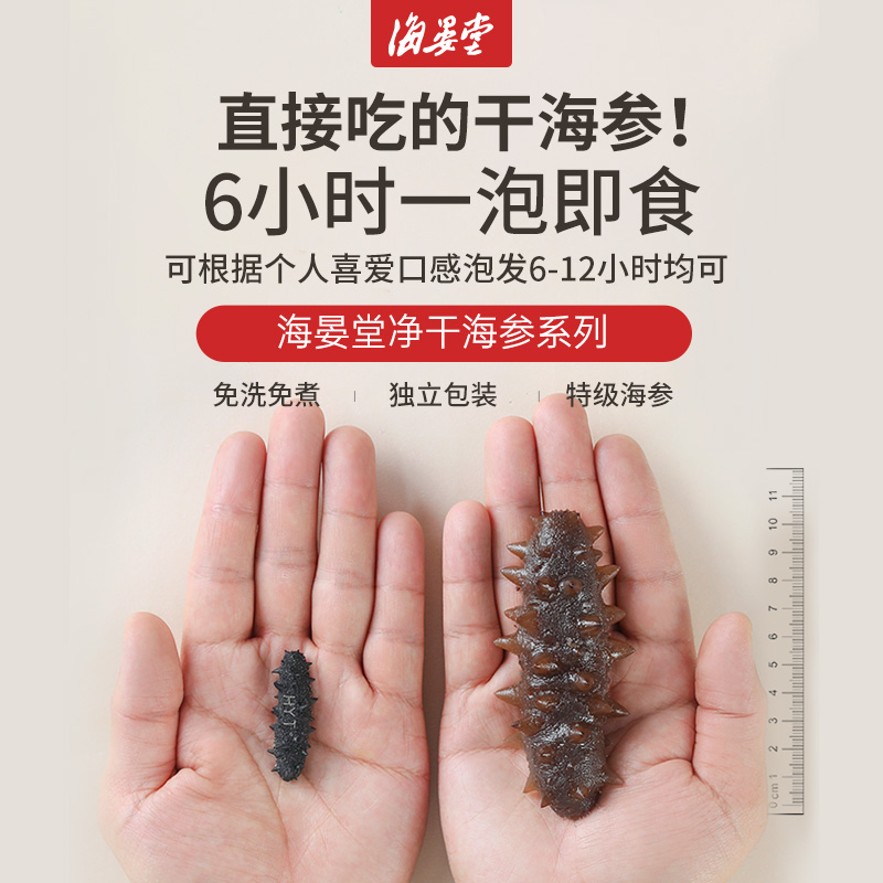 海晏堂速发海参超大礼盒130g32只大连淡干干货辽刺参端午节