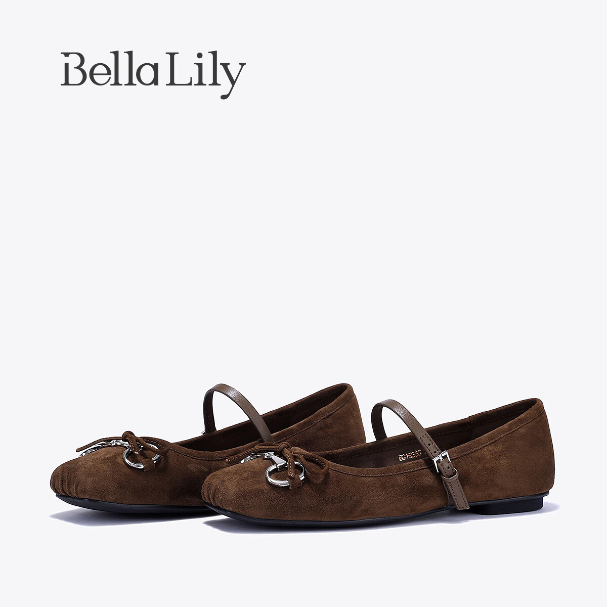 Bella Lily2024夏季复古温柔玛丽珍鞋女英伦单鞋羊皮平底鞋子 咖色 35
