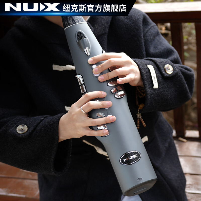 纽克斯（NUX）电吹管入门轻便电萨克斯葫芦丝笛子老人便携数字管笛电子管 NES-1 标配 黑色