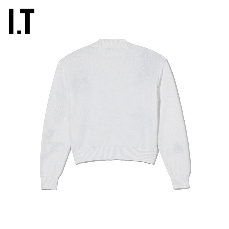 IT MSGM童装针织开衫可爱童趣图案绣线排扣针织外套029407XK