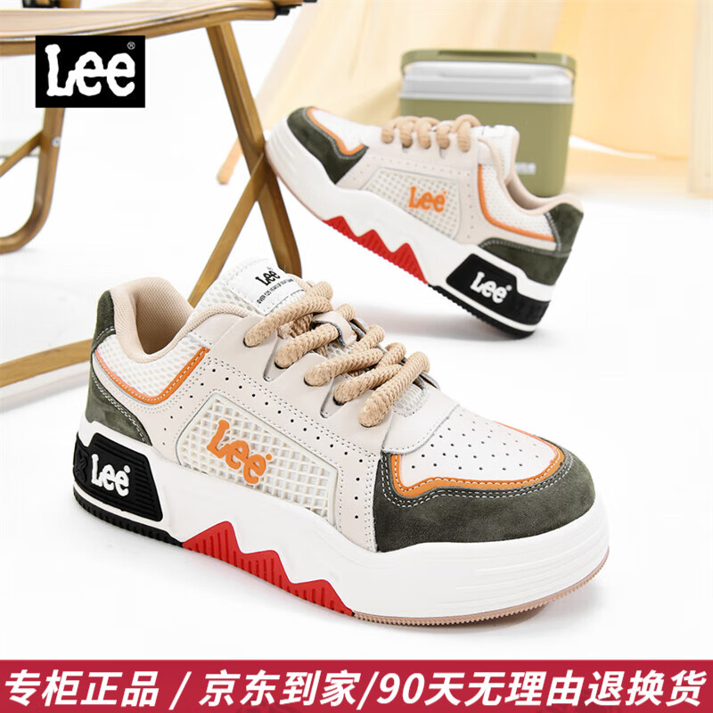 Lee/Modern 男鞋夏季休闲鞋男网面透气鞋子男百搭运动经典板鞋面包鞋