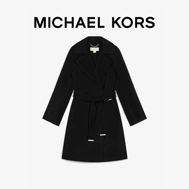 MICHAEL KORS 女士羊毛双面呢中长款大衣外套